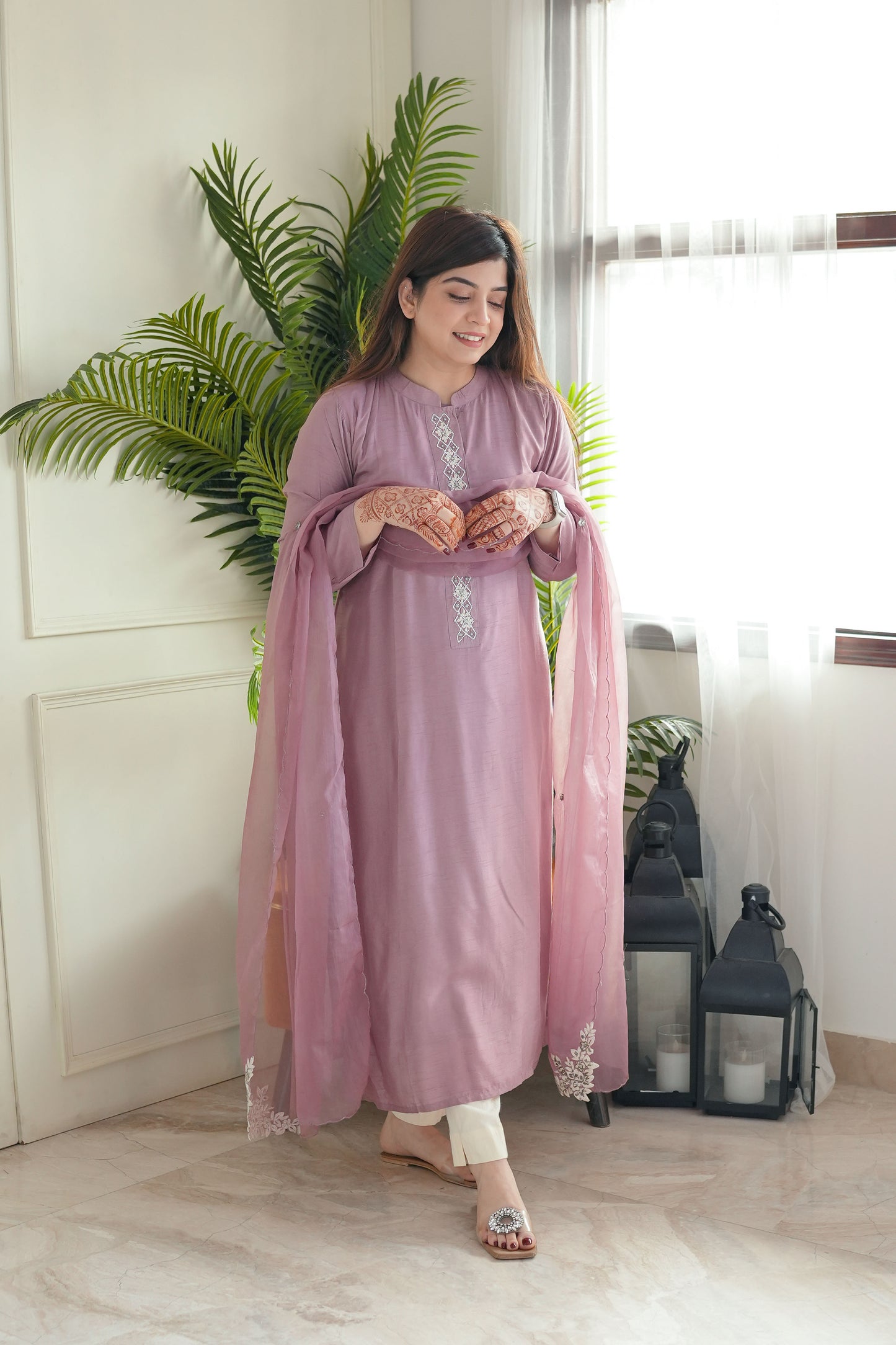 Sia Pink Kurta And Dupatta